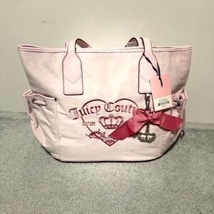 Juicy couture girlie royalty tote in CHIFFON PINK